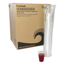 Load image into Gallery viewer, Boardwalk Translucent Plastic Cups; 3oz, 7oz, 9oz, & 12oz