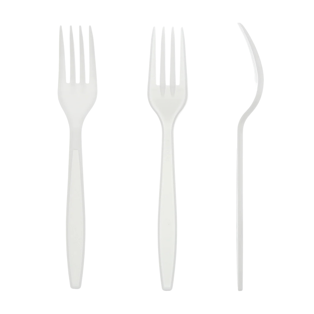 Medium White Fork 10/100 cs