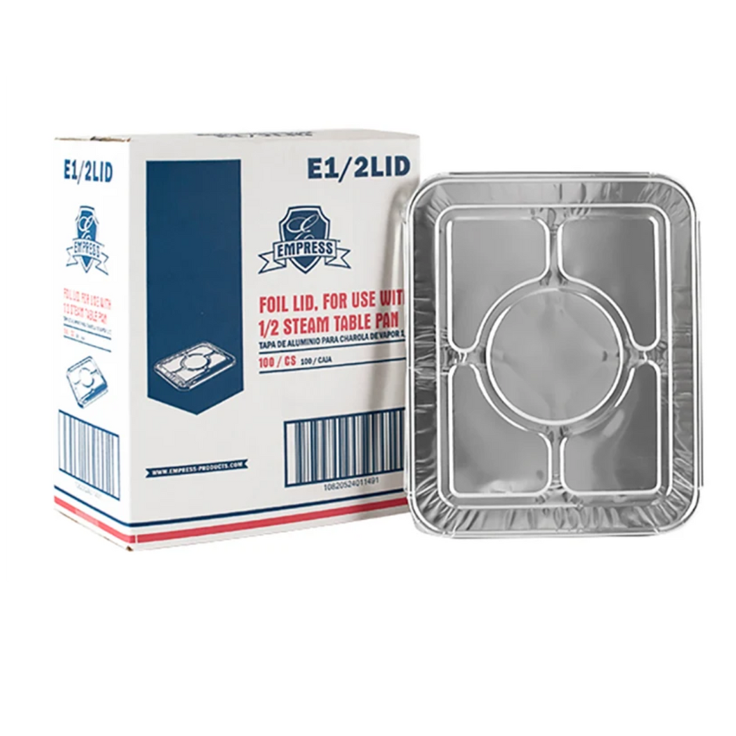 Empress 1/2LID Foil Lid For Half Size Steam Pan 100/cs