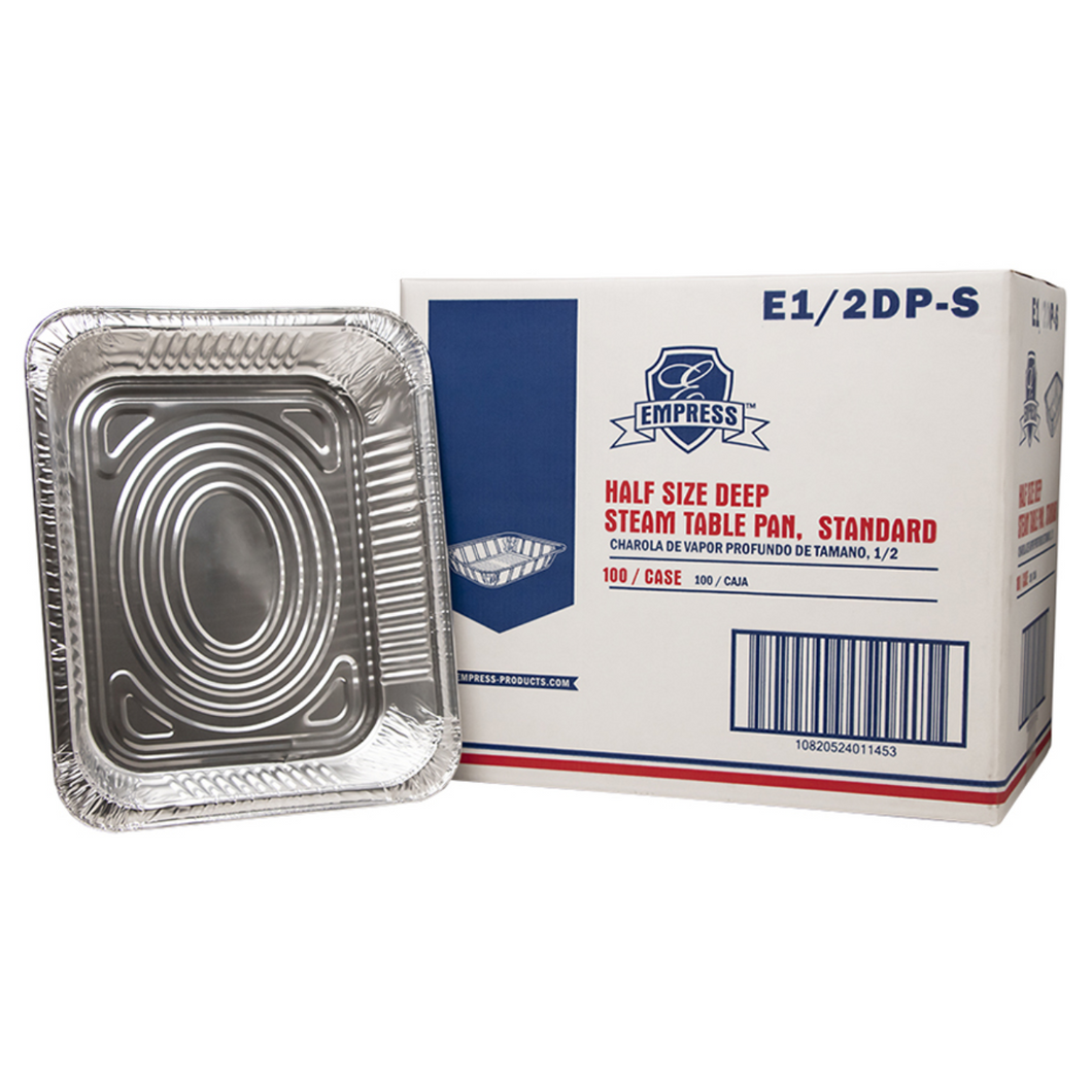 Empress Steam Pan 1/2 Size Deep 100/cs