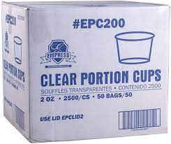 EMP EPC200 Plastic Portion Cup 2oz Clear 50/50/cs