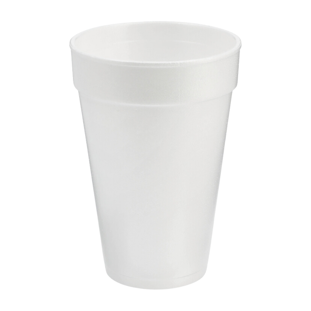 White Foam Cup 1000/cs; 8oz, 10oz, 12oz & 16oz